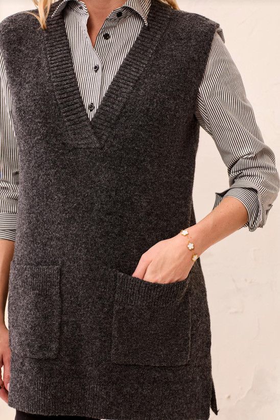 32490 Tribal Tunic Sweater with Pockets