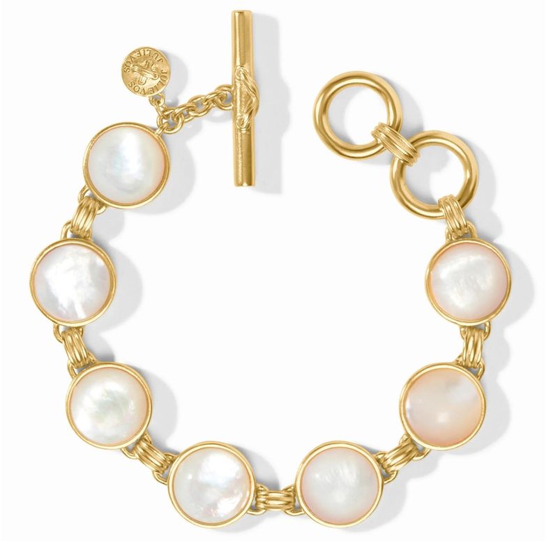 BL292GMPL00 Julie Vos Essex Stone Bracelet-Mother of Pearl