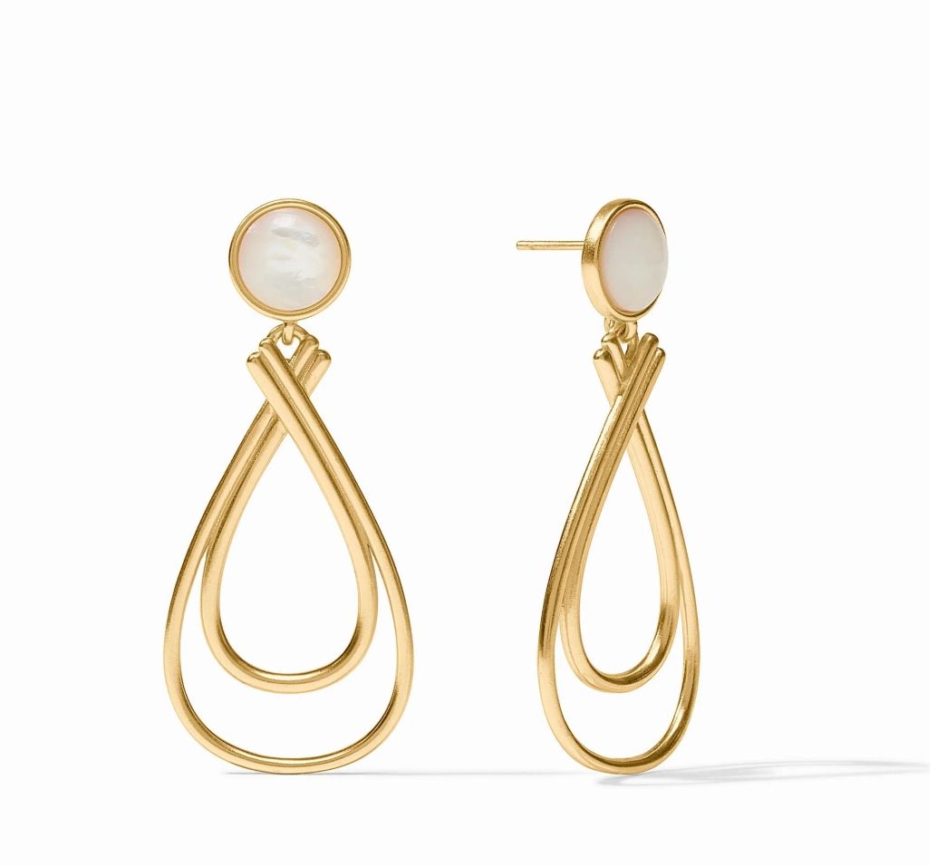 ER1114GMPL00 Julie Vos Essex Stone Earring-Mother of Pearl