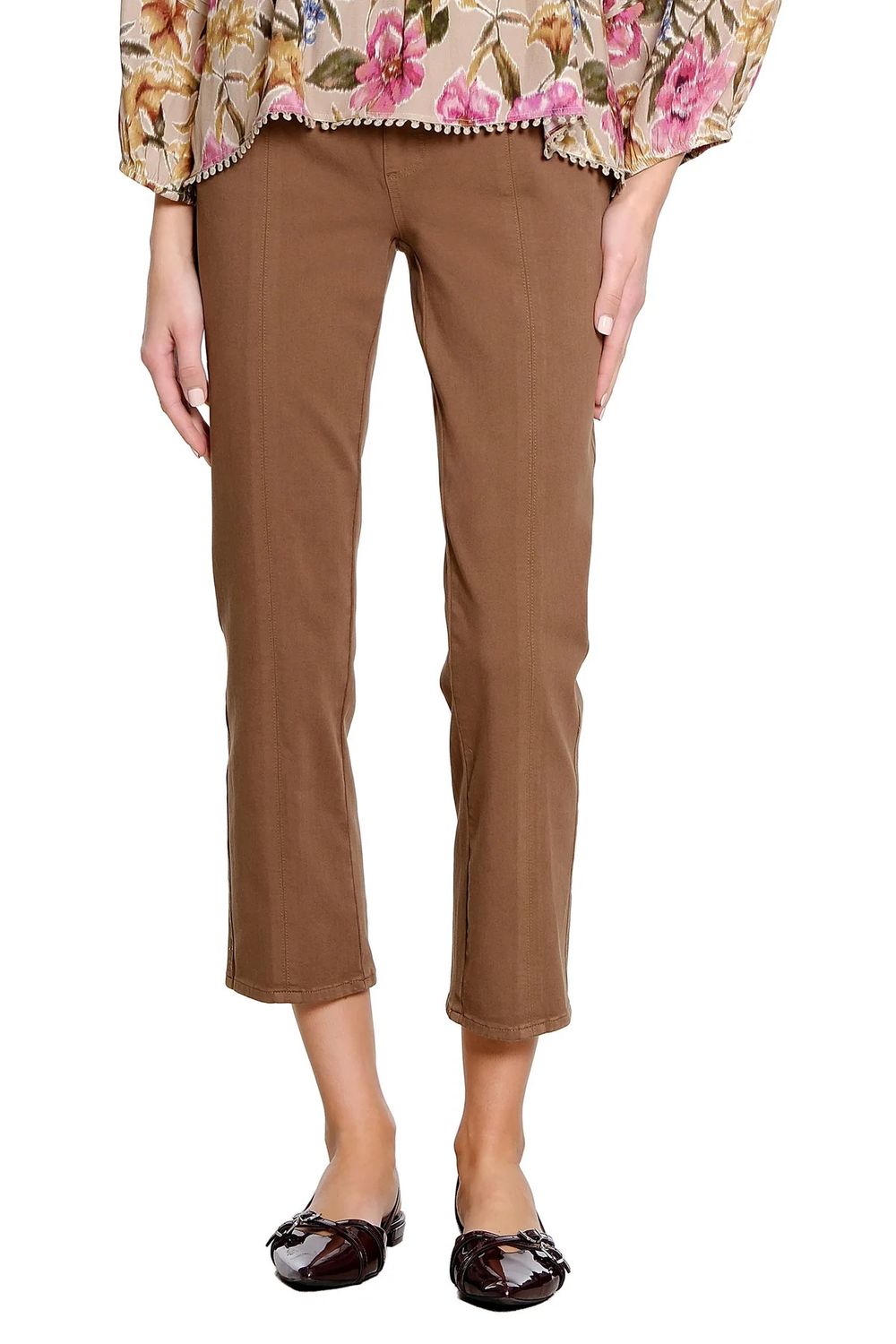 T36105PM Tru Luxe Pull On Straight Leg Ankle Jean