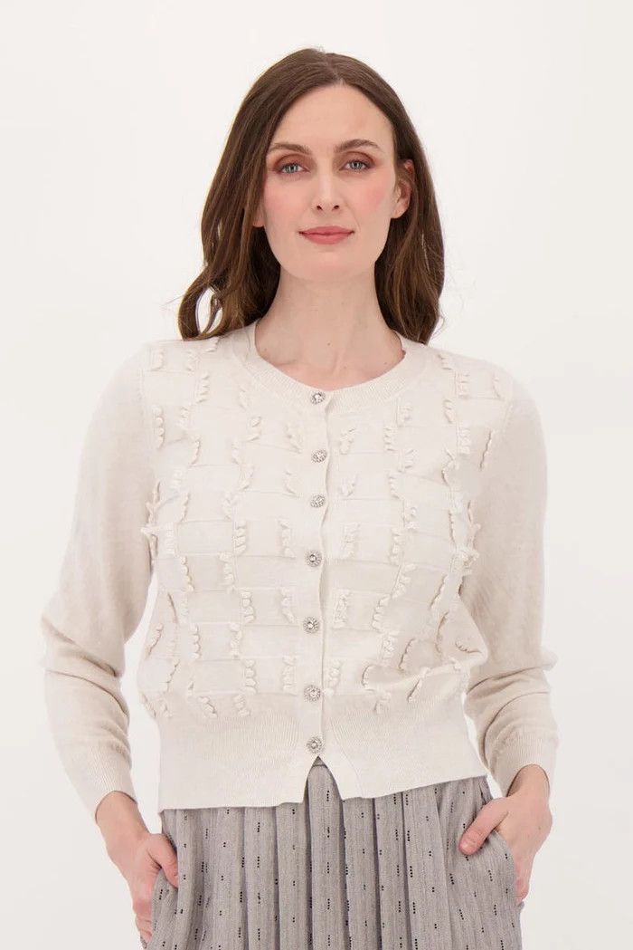 426308 Spanner Front Looped Cardigan