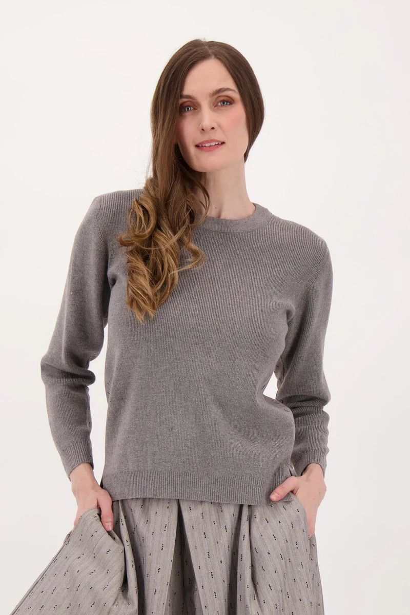 426131 Spanner Beaded Sweater with Knit Front