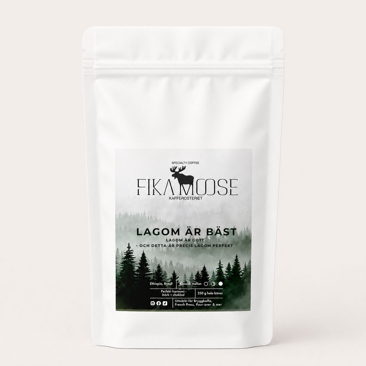 Fika Moose Lagom är Bäst Kaffe 250g