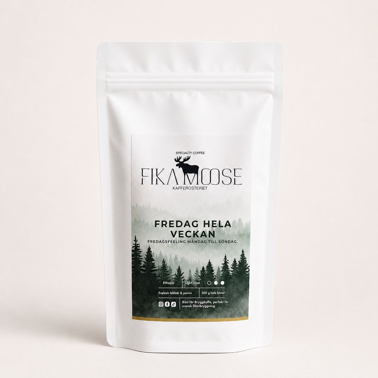 Fika Moose Fredag Hela Veckan Kaffe 500G