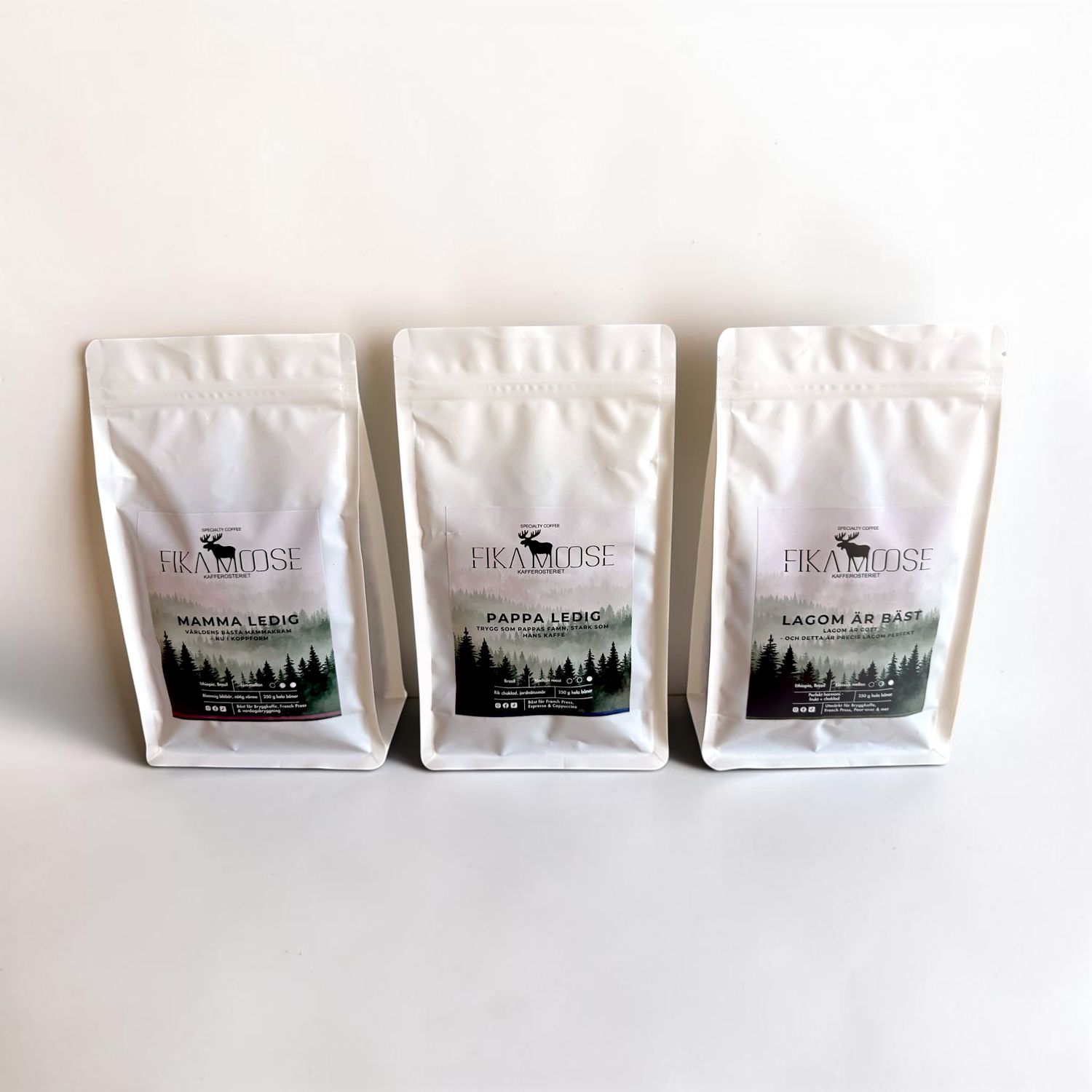Fika Moose Familjetrio – Kaffe Trio 3×250 g