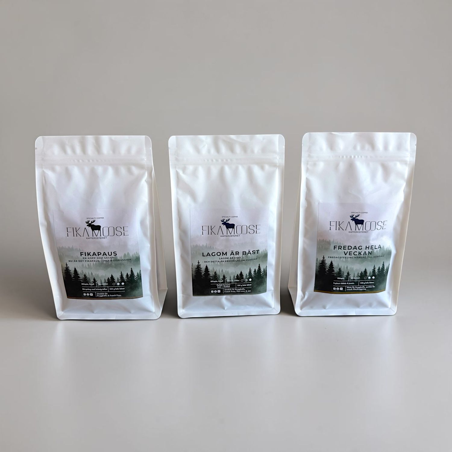 Fika Moose Vardagstrio – Kaffe 3x250g