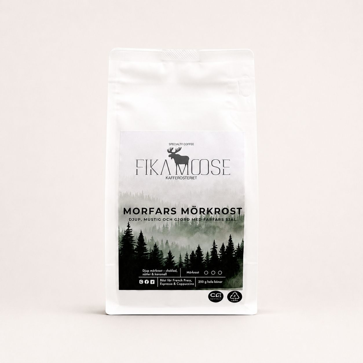 Fika Moose Morfars Mörkrost Kaffe 250g