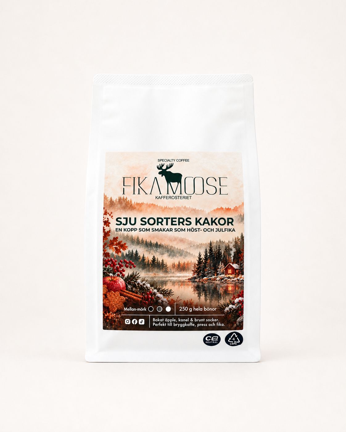 Fika Moose Sju Sorters Kakor Kaffe 250g