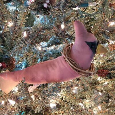 Cardinal with Wreath Ornament