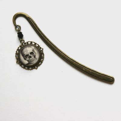 Bronze Skull Bookmark