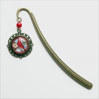 Cardinal Bronze Book Hook Bookmark