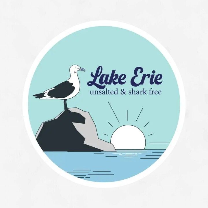 Lake Erie Unsalted &amp; Shark Free Vinyl Sticker