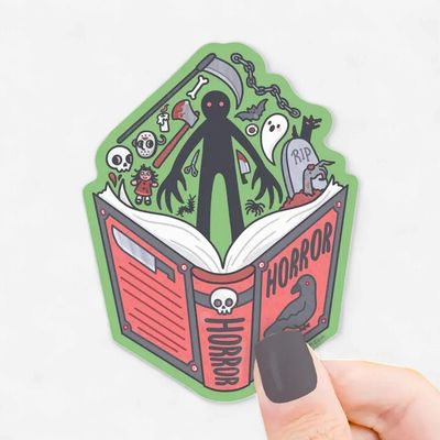 Horror Book Club Vinyl Sticker