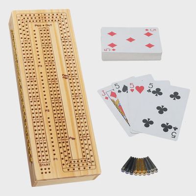 3-Player Wooden Cribbage Set