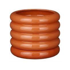 Glazed Linde Pot w/ Saucer - Small