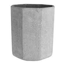 Polystone Octa Vase - Grit Grey