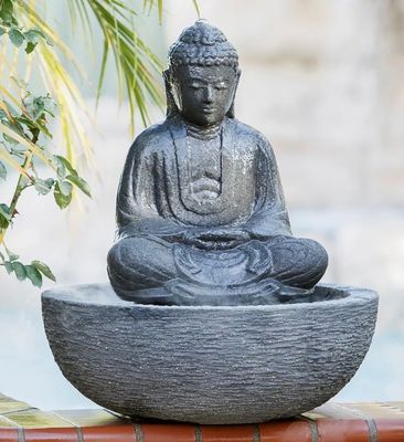 Sm Sitting Buddha Fountain/22in