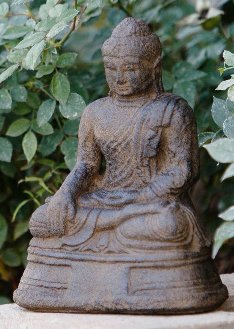 Sm Sitting Buddha/7.5"/Lava