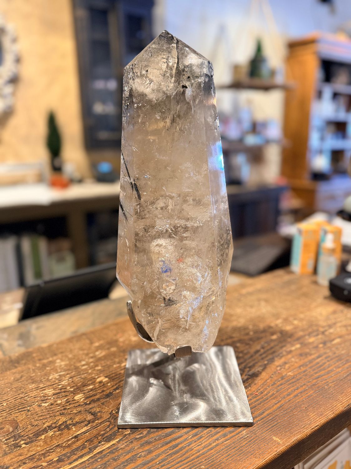 Tourmalated Quartz Point on Stand/5.54kg