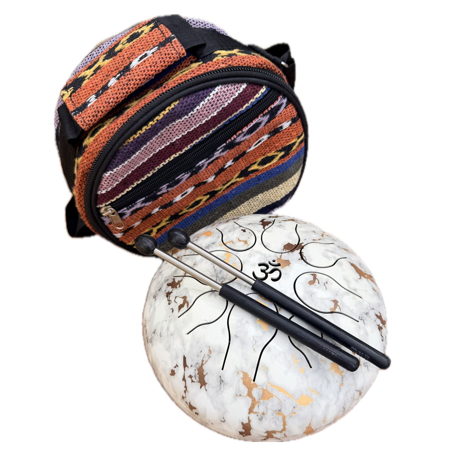 Metal Chakra Drum with Tote