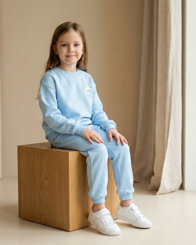 Bawełniany Komplet Dresowy z Haftem Koali