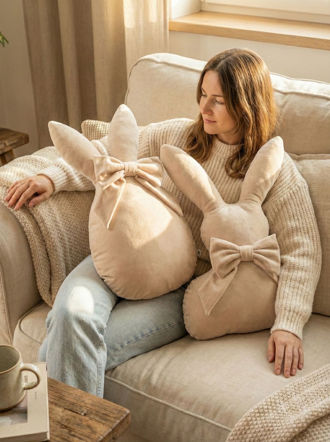 Welurowy zestaw Bunny Soft + Bunny Egg