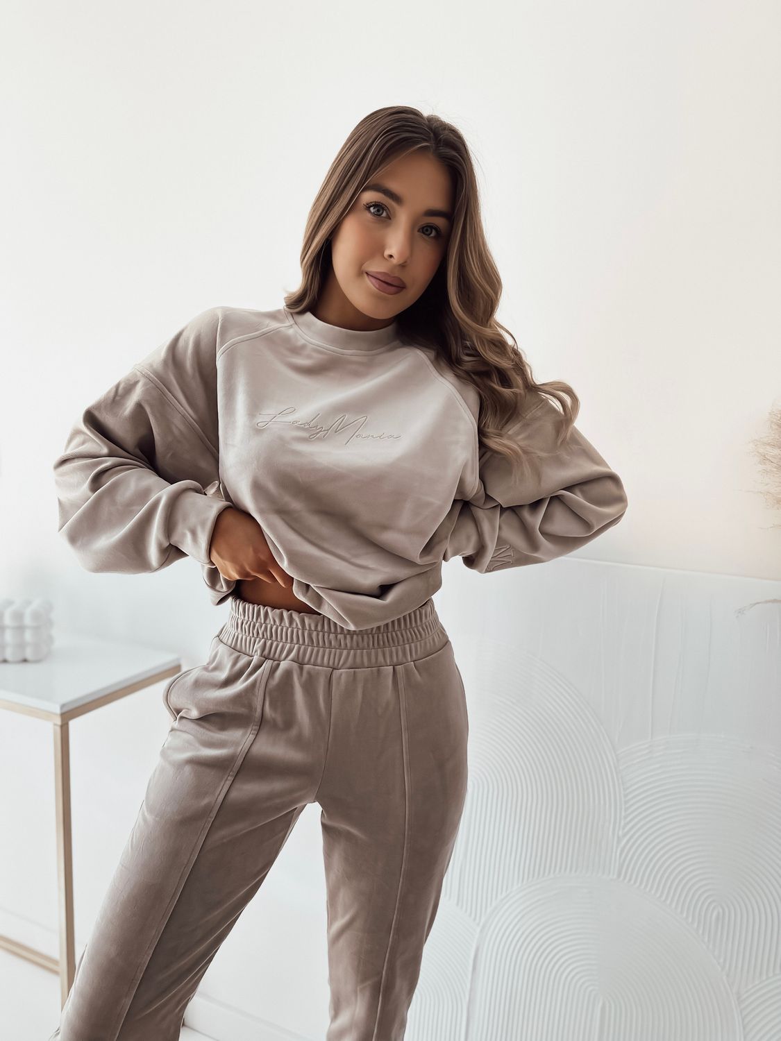 Komplet Dresowy LM Velvet Soft Sand