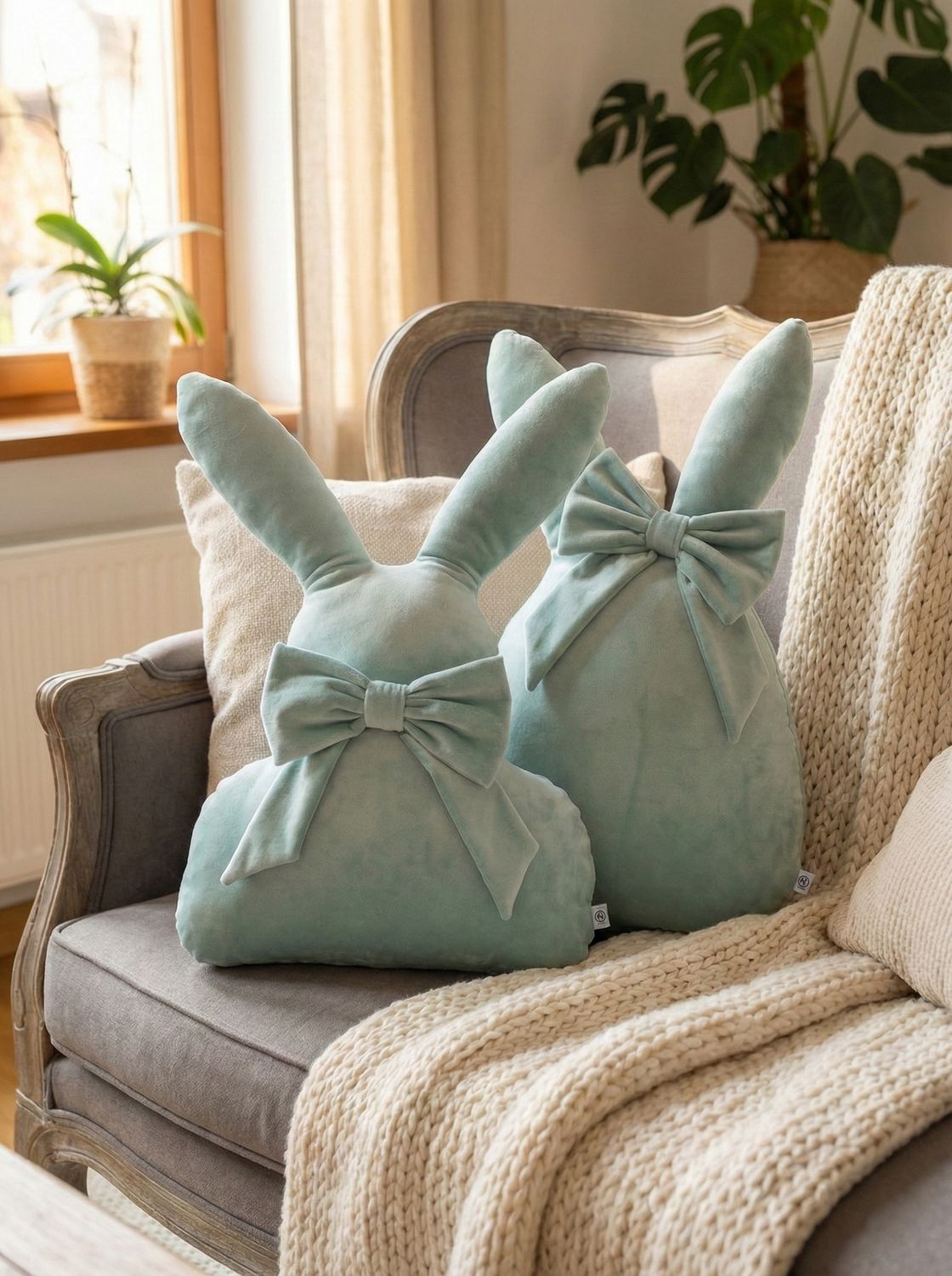 Welurowy zestaw Bunny Soft + Bunny Egg