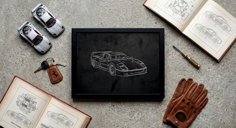Haftowany obraz Ferrari F40