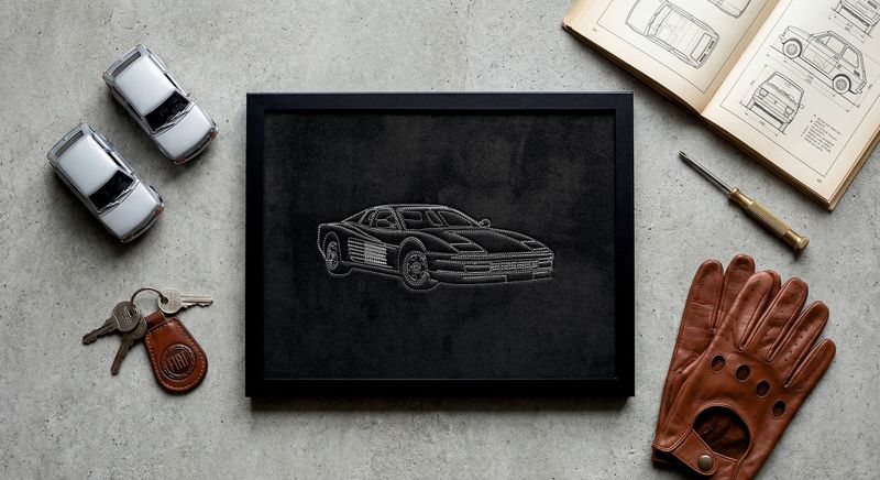 Haftowany obraz Ferrari Testarossa