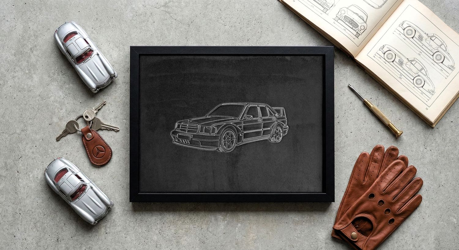 Haftowany obraz Mercedes W124 E500 / EVO