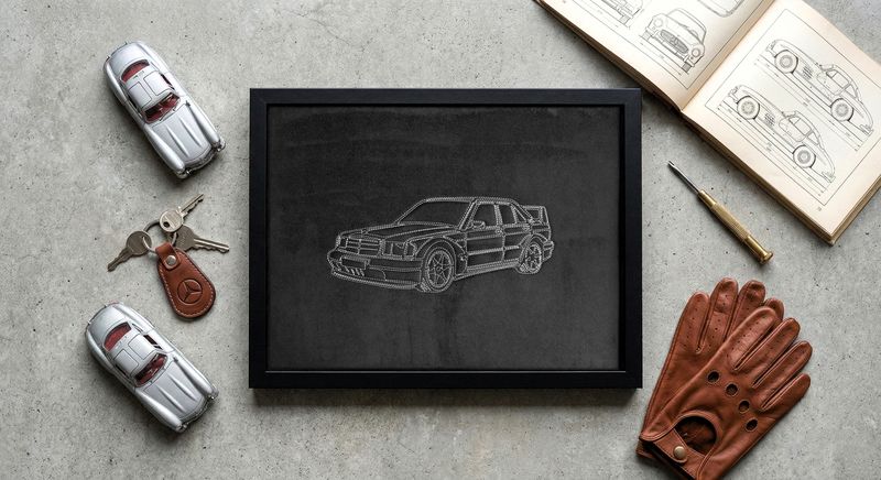 Haftowany obraz Mercedes W124 E500 / EVO