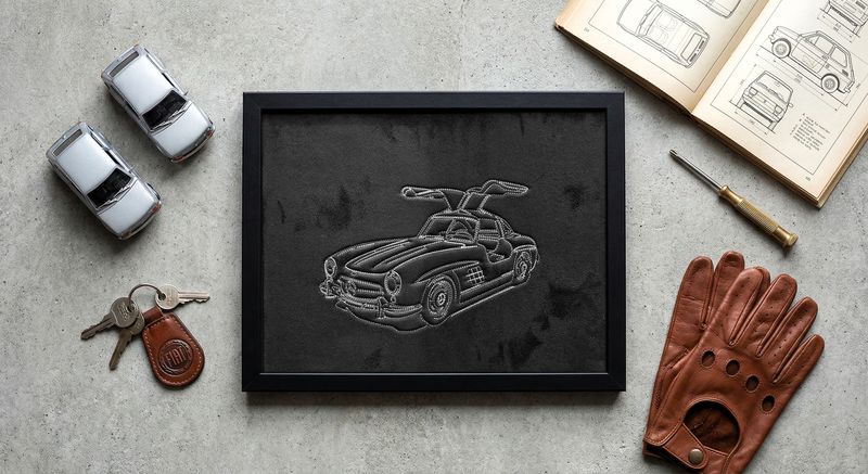 Haftowany obraz Mercedes SL Gullwing