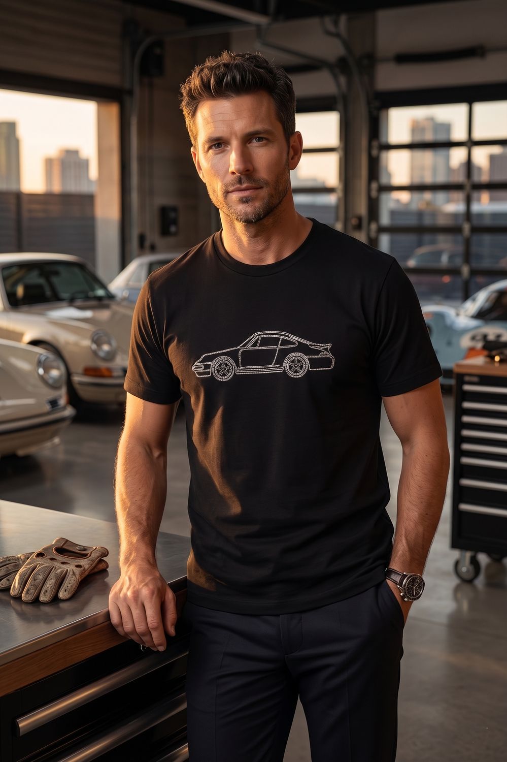 T-Shirt z kolekcji Garage Stitch | PORSCHE 911