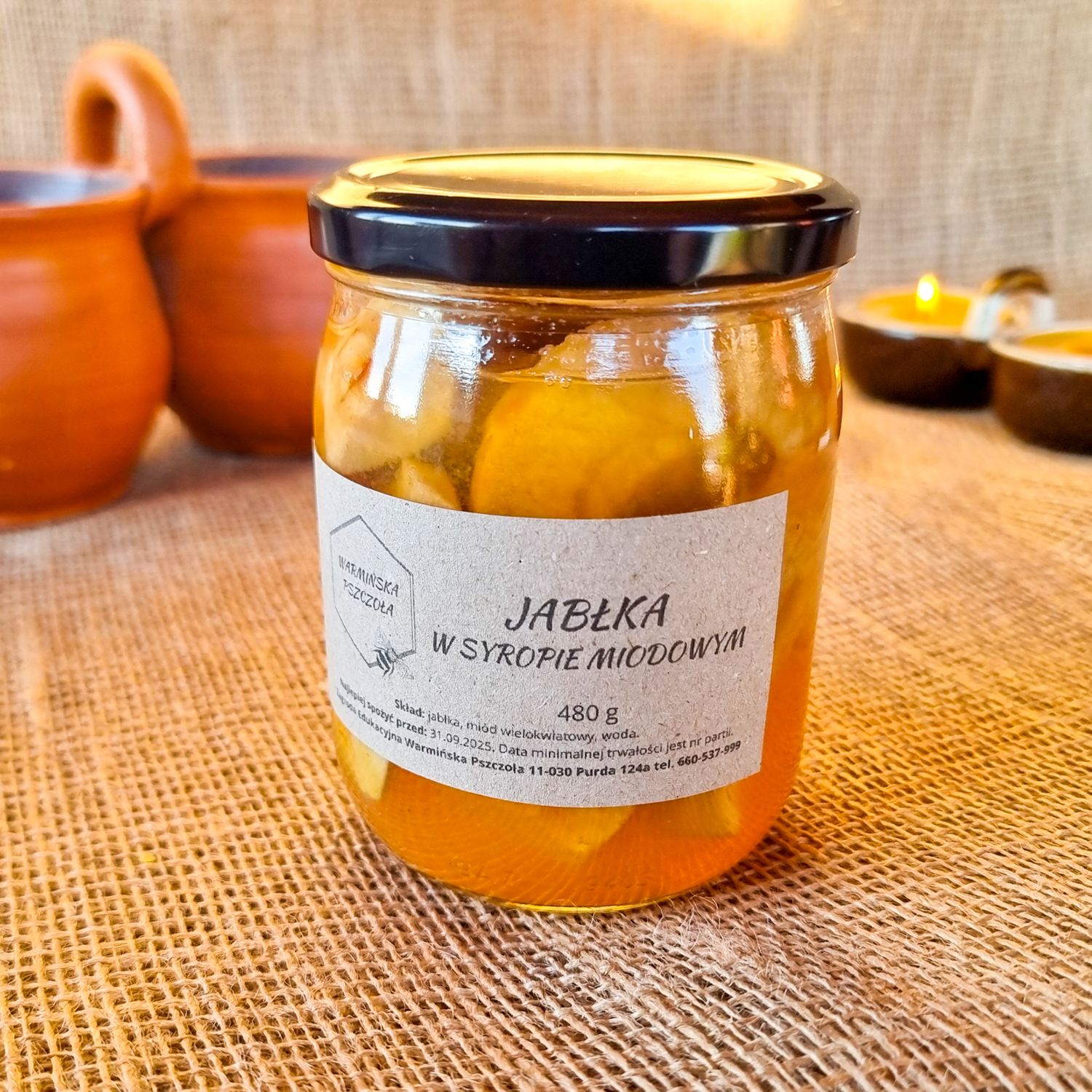 Jabłka w syropie miodowym