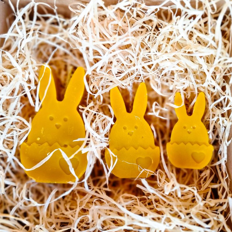 Zestaw Świec 3 Zajęcy Wielkanocnych