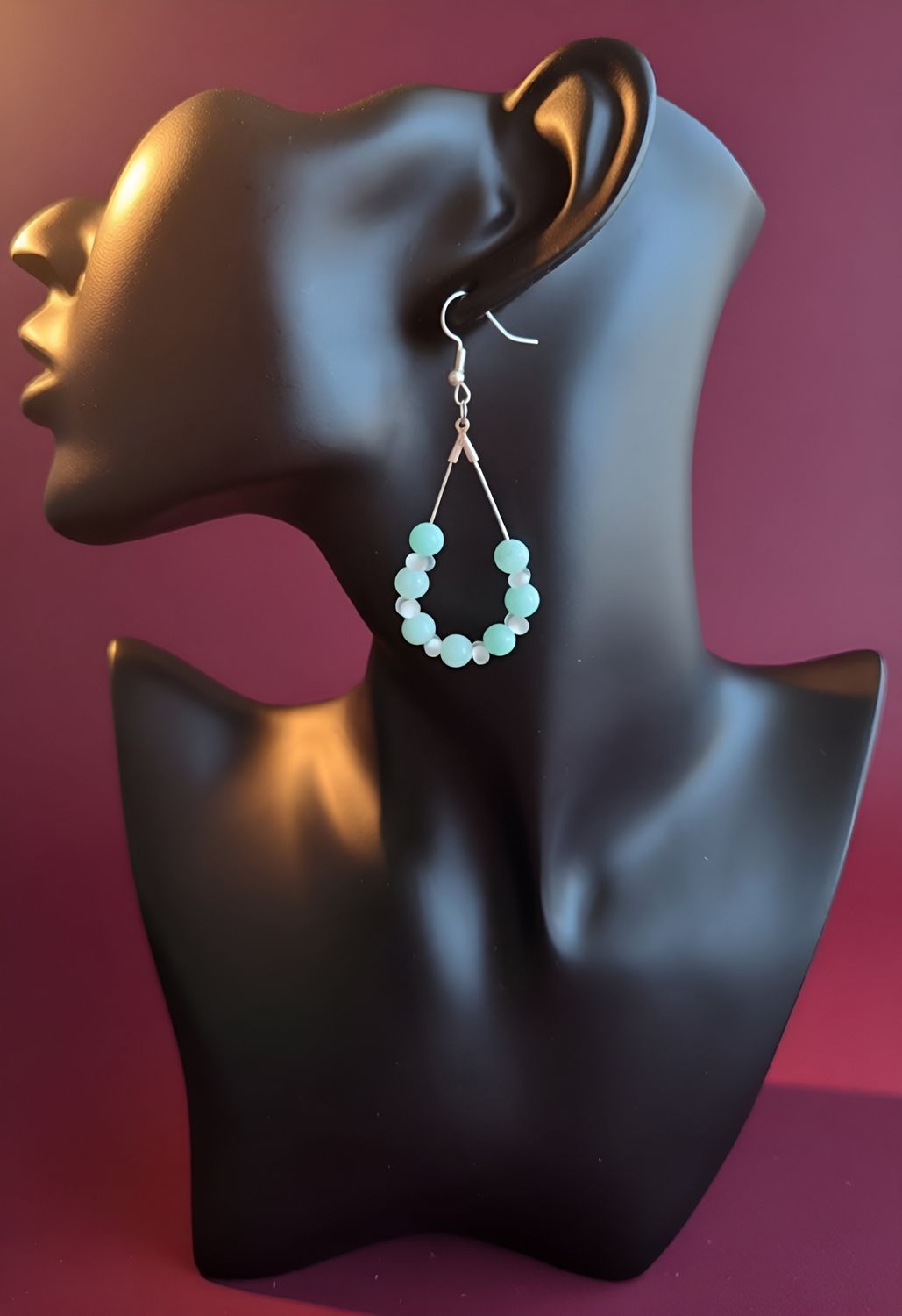 Handgefertigte Ohrringe „Malaysische Jade“