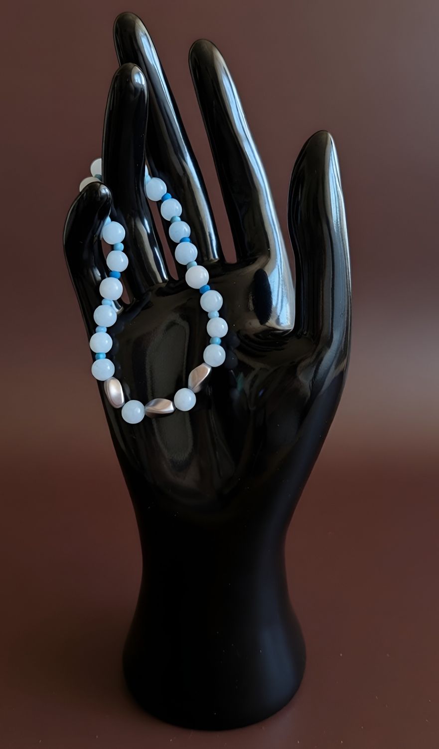 Handgefertigtes Armband aus Aquamarin