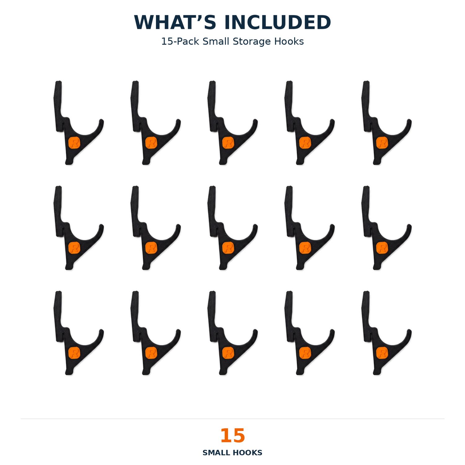 Small Rack Gear Hooks - 15 Pack