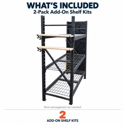 Rack-Ware Add-On Shelving Kit For Boltless Shelving - Two Pack Kit