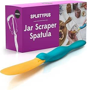 OTOTO Splatypus Spatola Silicone per Barattoli - Gadget Cucina Divertenti - Spatola Crepes Senza BPA, 100% Sicura per Alimenti - Coltello da Burro e Marmellata per Scavare e Raschiare