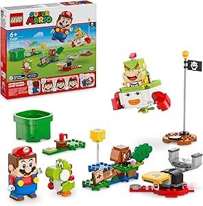 LEGO Super Mario Avventure Mario Interattivo, Giocattolo con i Personaggi Nintendo di Bowser Jr., Goomba e Yoshi, Giochi da Collezione per Bambini e Bambine da 6 Anni, Idea Regalo 71439