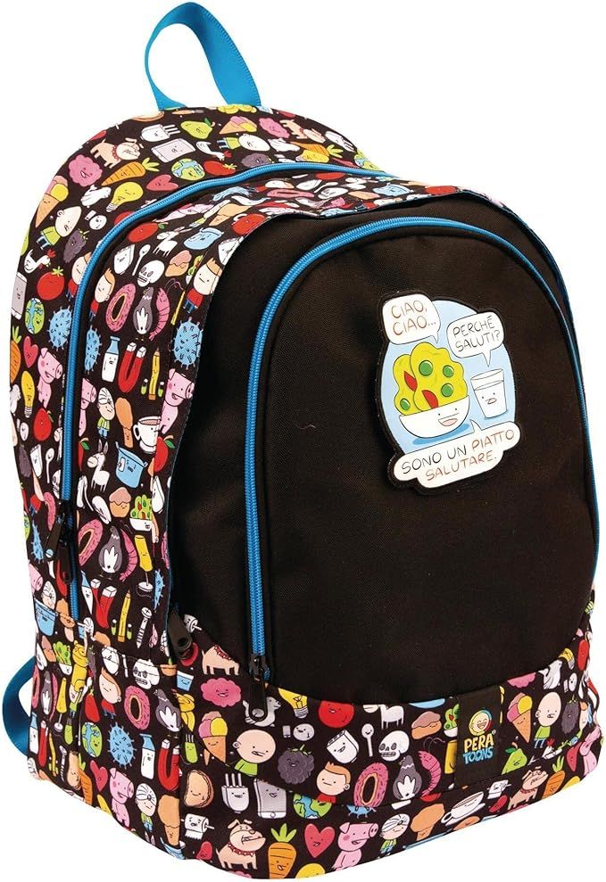 Zaino Giochi Preziosi round Pera Toons, 3 vignette in tessuto intercambiabili, 3 Scomparti con cerniera, Schienale e Spallacci Imbottiti, per la scuola e al tempo libero, Dim. 31 l x 42 h x 20 p cm Zaino Giochi Preziosi round Pera Toons, 3 vignette in tessuto intercambiabili, 3 Scomparti con cerniera, Schienale e Spallacci Imbottiti, per la scuola e al tempo libero, Dim. 31 l x 42 h x 20 p cm