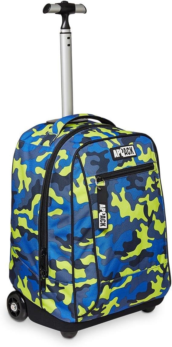 Zaino Trolley Appack Big Trolley Scuola, Blu, 2 in 1, Doppio Uso, Zaino con Carrello Fisso e Crossover System, Viaggio, Bambino Ragazzo Zaino Trolley Appack Big Trolley Scuola, Blu, 2 in 1, Doppio Uso, Zaino con Carrello Fisso e Crossover System, Viaggio, Bambino Ragazzo