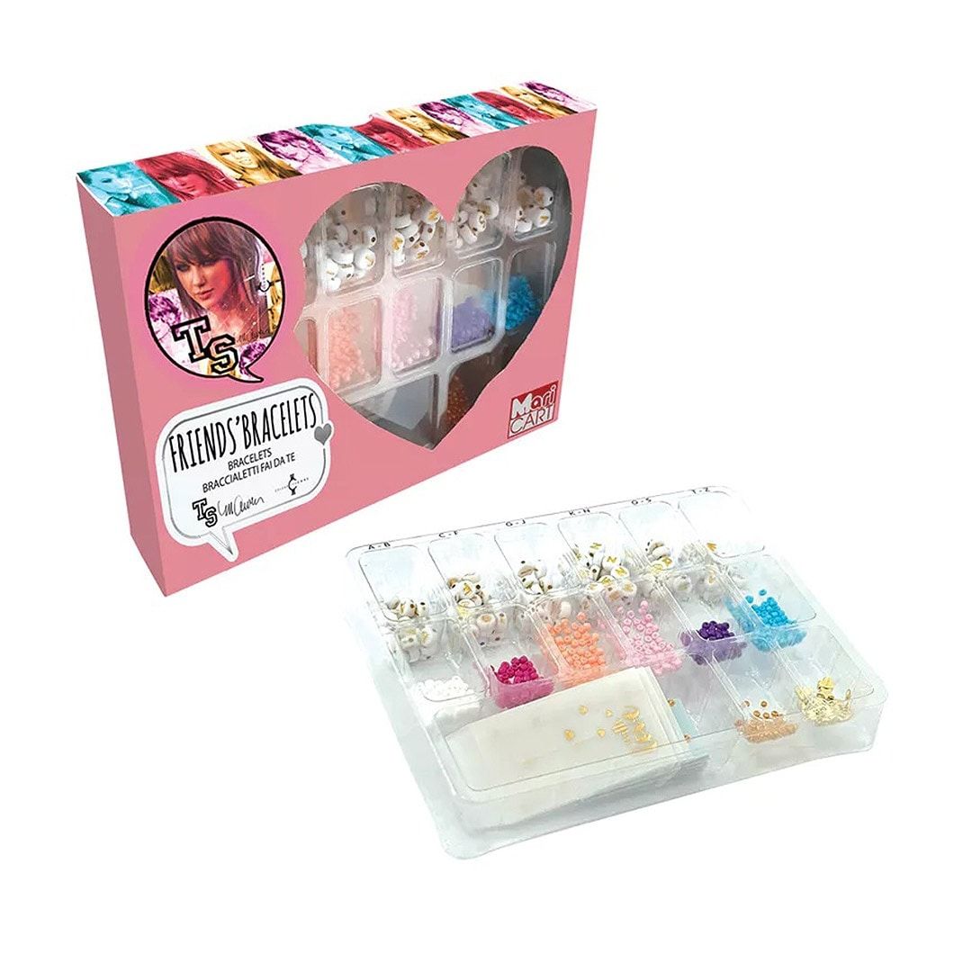 Kit Braccialetti dell'Amicizia Fai da Te - Friends' Bracelets Taylor Swift - con Fili, Perline e Lettere. Idea Regalo