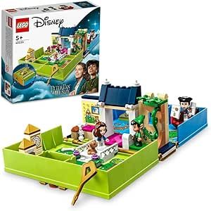 LEGO Disney L'Avventura nel Libro delle Fiabe di Peter Pan e Wendy, Set di Giochi da Viaggio per Bambini dai 5 Anni con Micro Bamboline e Nave Pirata 43220