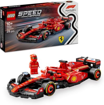 LEGO Speed Champions Auto da Corsa Ferrari F1 SF-24 Giocattolo da Collezione con Minifigure del Pilota di Formula 1 - Modello per Bambini da 10 Anni o per Adulti Fan degli Sport Automobilistici 77242