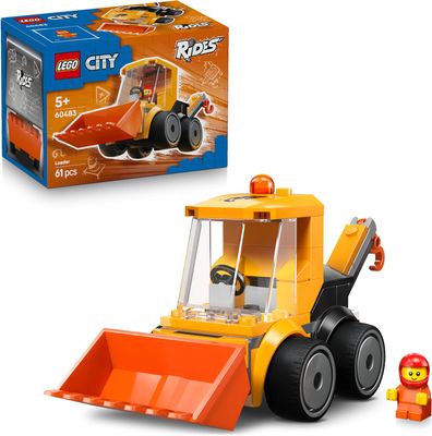 LEGO City Rides – Construction Loader Toy - Excavator Building Set w/a Worker Junior Minifigure - Party Bag Fillers - Small Collectible Gift for 5+ Year Old Boys - 60483 LEGO City Rides – Construction Loader Toy - Excavator Building Set w/a Worker Junior Minifigure - Party Bag Fillers - Small Collectible Gift for 5+ Year Old Boys - 60483