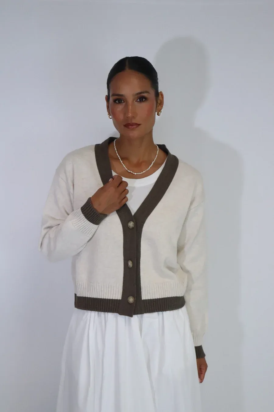 Contrast Cardi