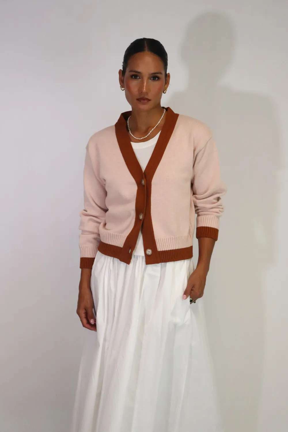 Contrast Cardi